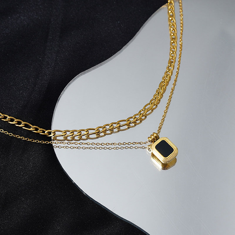 Necklace Fashion Sweater Chain Double Layer Clavicle Chain	 Vendors