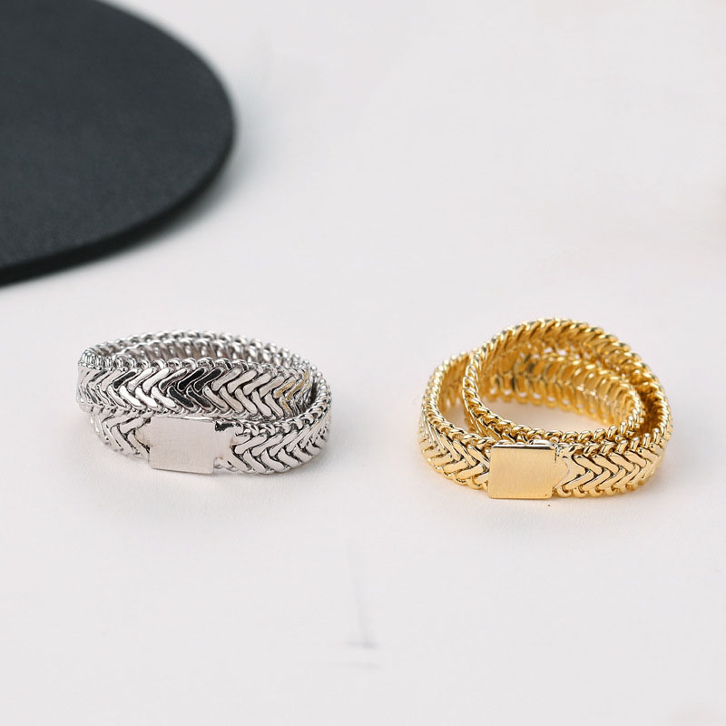 Wholesale Simple Stacking Snake Bone Soft Chain Fashion Temperament Finger Ring	 Vendors