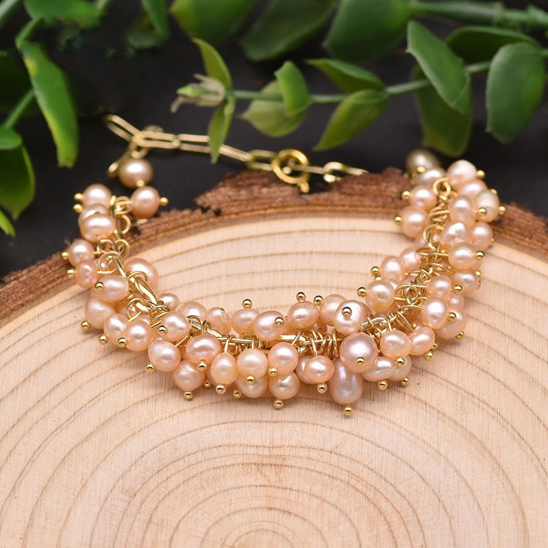 Wholesale Natural Pearl Korean Fashion Braided Bracelet