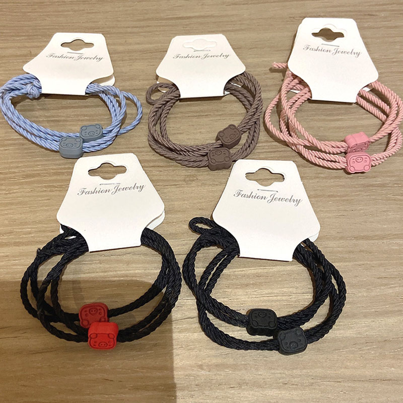 Korean Version Of The Cute Piggy Hair Rope Sweet Leather Band Supplier