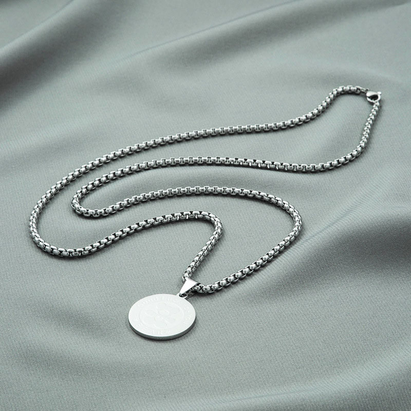 Hip Hop Bear Round Pendant Necklace Simple Supplier