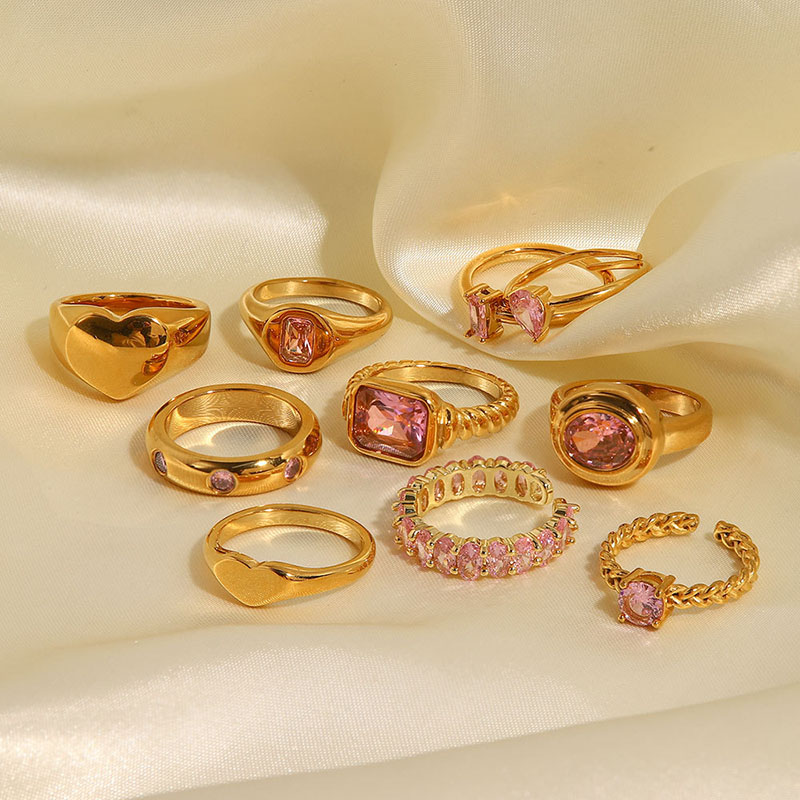 Wholesale Zirconia Ring Fashion Personality Plain Ring