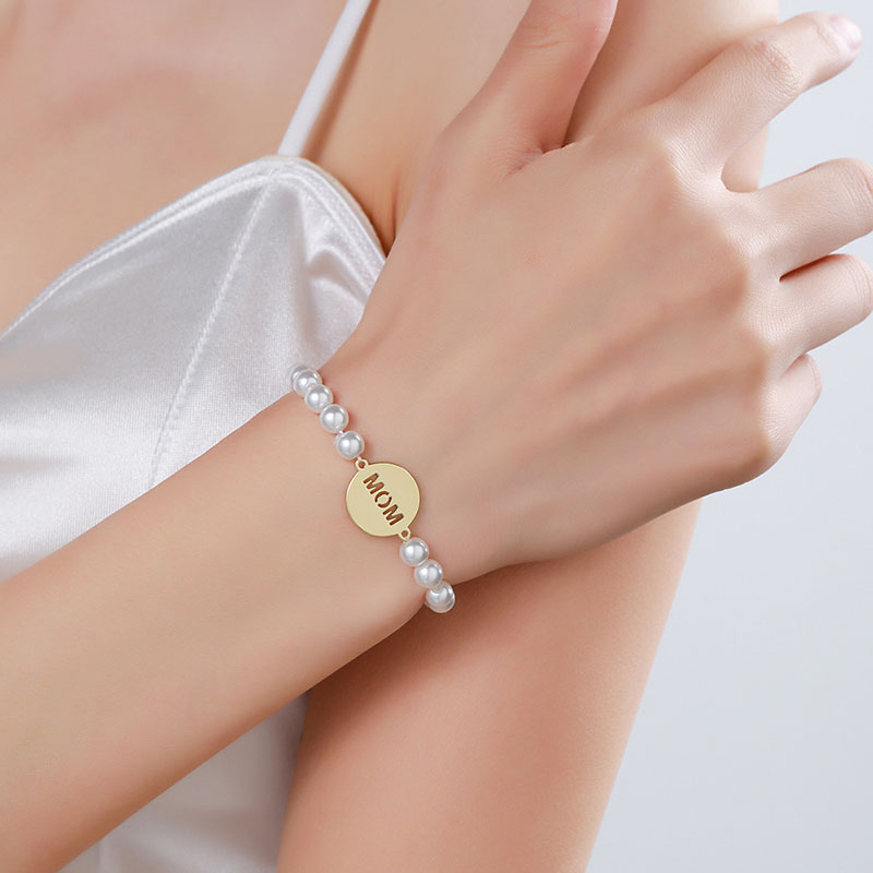 Wholesale Mother's Day Simple Mom High Bright Pearl Bracelet