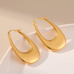 Wholesale Geometric Irregular Brass 18k Gold Plated Earrings