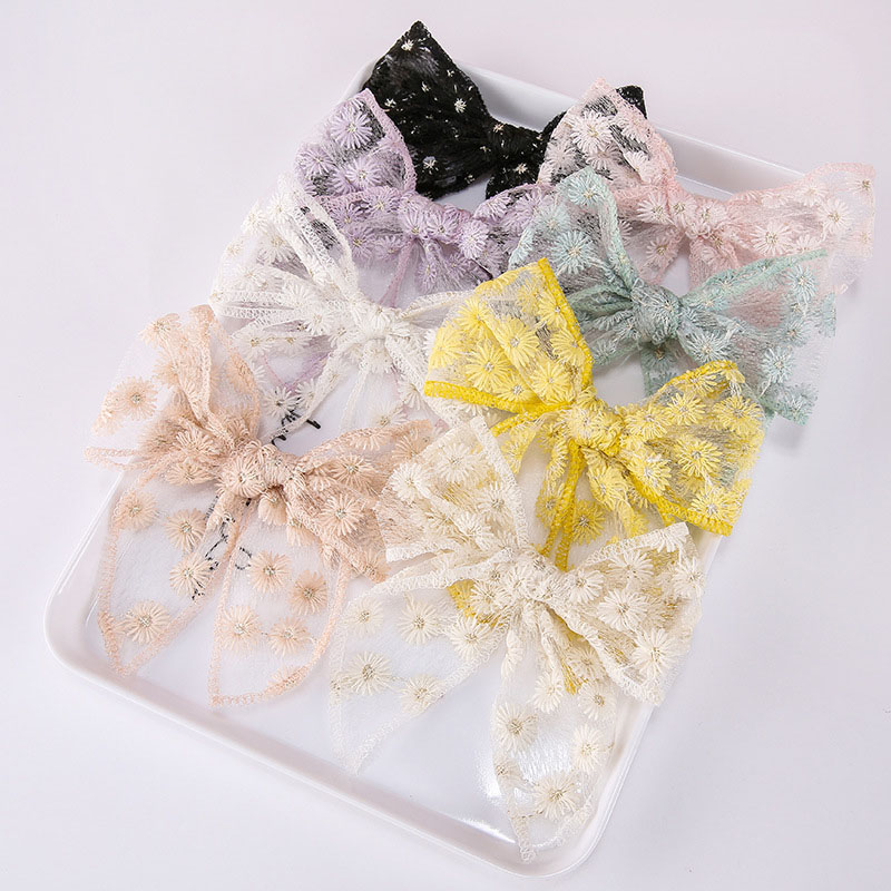 Embroidered Printed Bow Baby Cute Swallow Tail Knotted Hairband Supplier