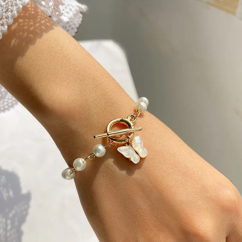 Japanese And Korean Pendant Pearl Minimalist Butterfly Bracelet Vendors