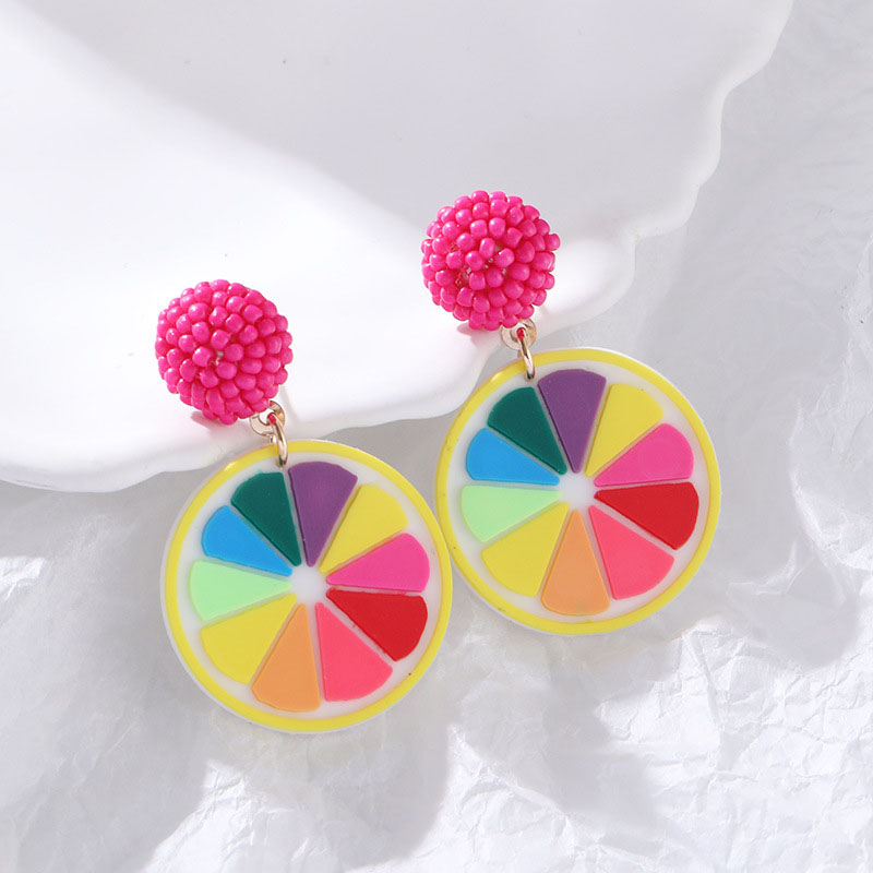 Colorful Pizza Earrings Acrylic Earrings Supplier