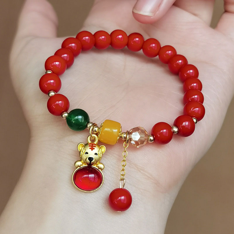 Wholesale Red Beads Red Crystal Agate Bracelet