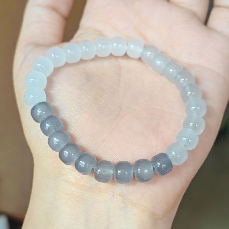 Wholesale Lucite Gradient Imitation Jade Linden Crystal Bracelet