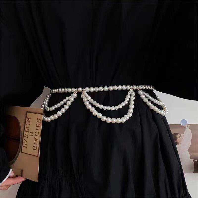 Fashion Simple Multi-layer Pearl Fine Waist Chain Body Chain Vendors