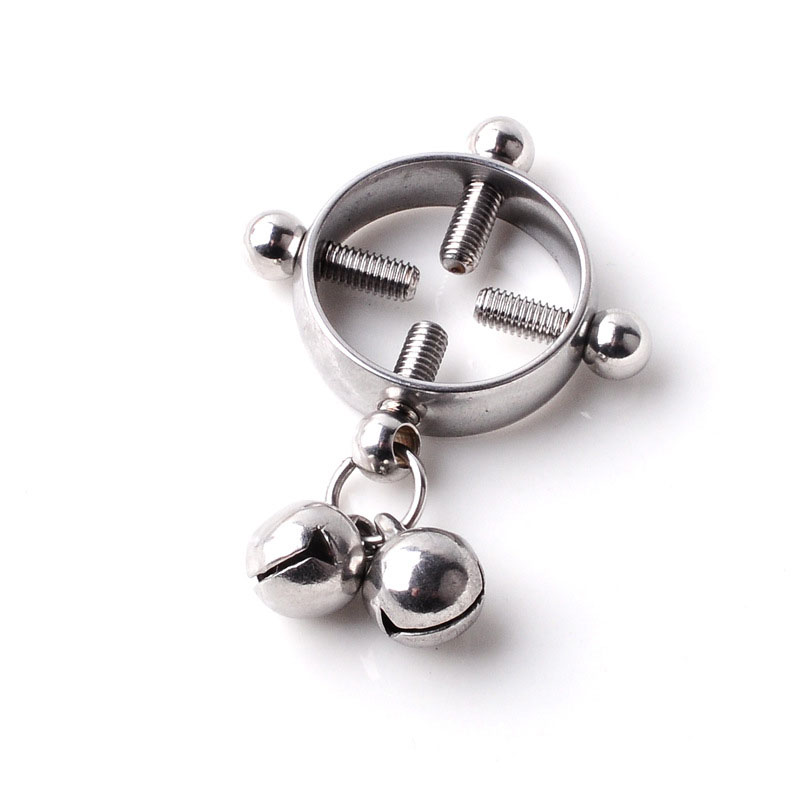 Non-piercing Adjustable Stainless Steel Bell Piercing Electroplated Nipple Ring Clip Vendors