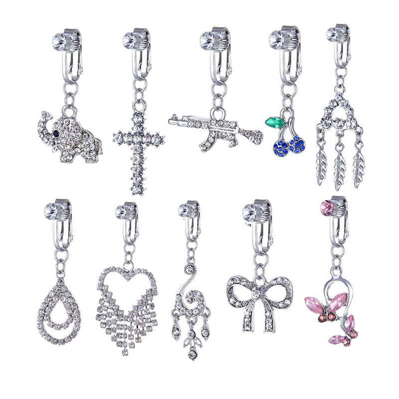 Heart-shaped Variety Of Non-piercing Fake Belly Button Ring Vendors