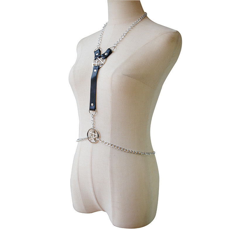 Wholesale Leather Metal Collar Waist Belt Body Chain