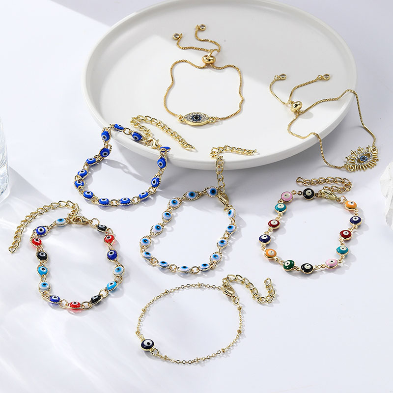 Wholesale Jewelry Adjustable Devil Eyes Simple Bracelet