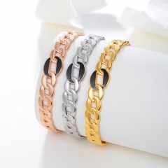 Wholesale Jewelry Stainless Steel Twisted Opening Vintage Nk Chain Drip Oil Titanium Steel Bracelet