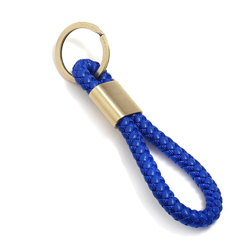 Simple Leather Woven Multicolor Optional Keychain Supplier