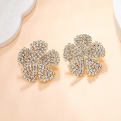 Wholesale Flower Full Diamond Earrings