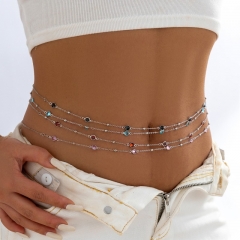 Sexy Simple Thin Chain Single Layer Body Chain Crystal Waist Chain Female Supplier
