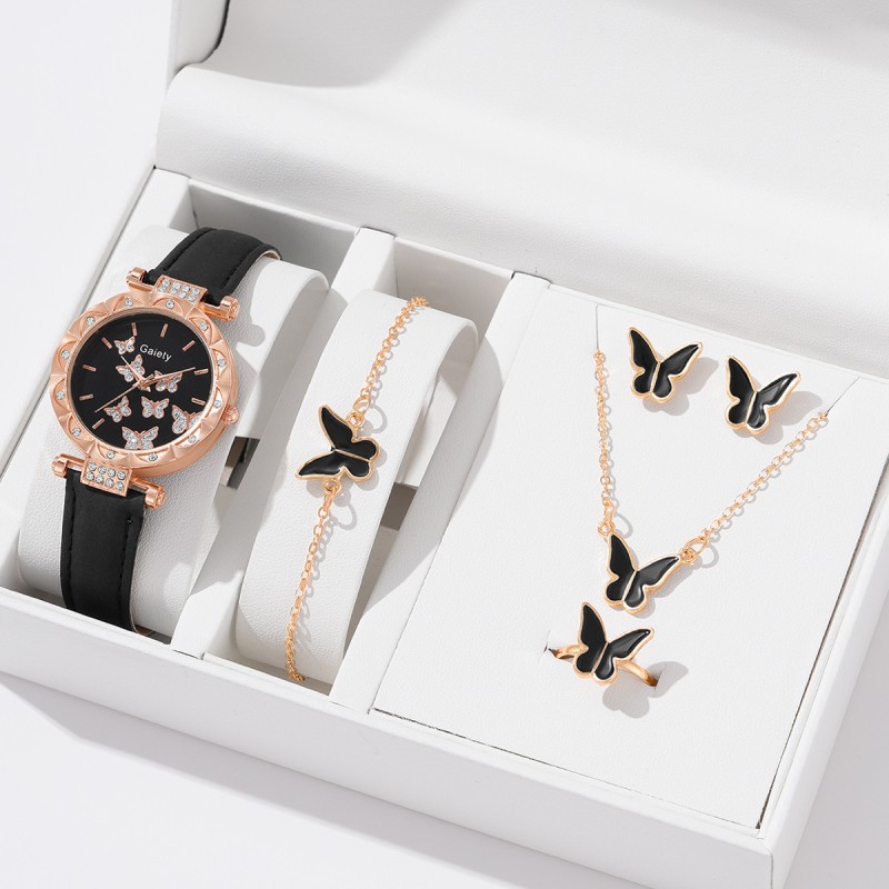Butterfly Diamond Digital Belt Watch Set Wholesalers