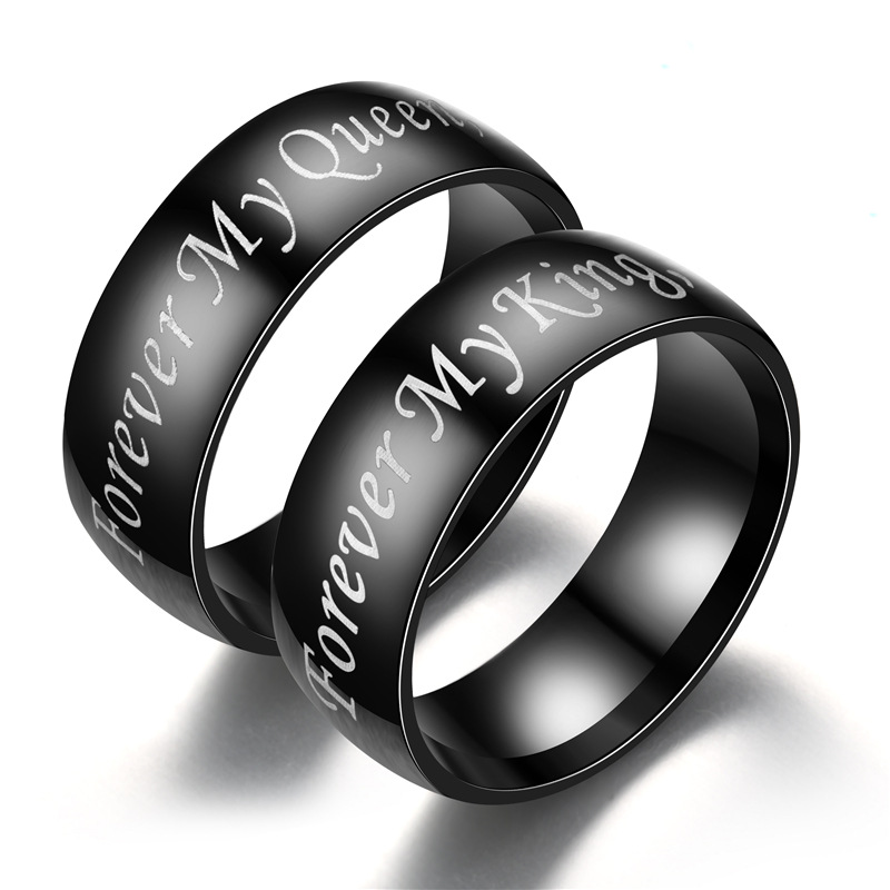 My King My Queen Couple Stainless Steel Ring Wholesalers