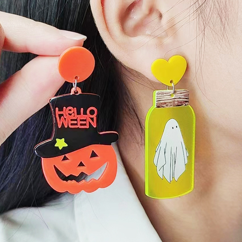 Halloween Hat Pumpkin Ghost Earring Wholesalers