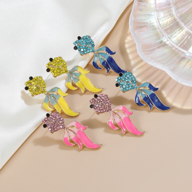 Oil Drop Goldfish Earrings Wholesalers