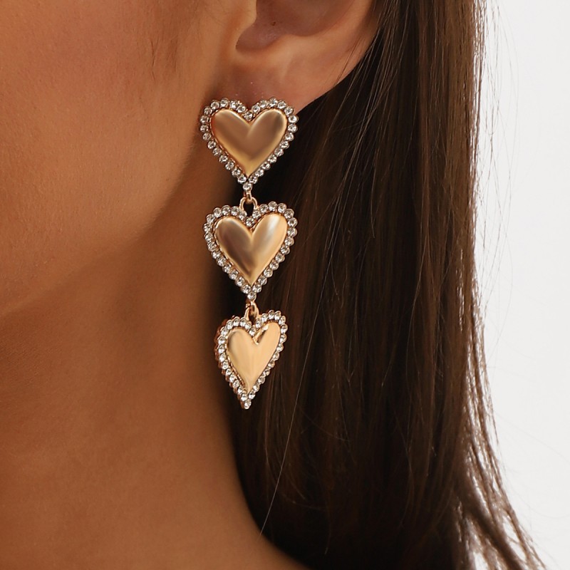 Diamond Multi-layer Love Earrings Wholesalers