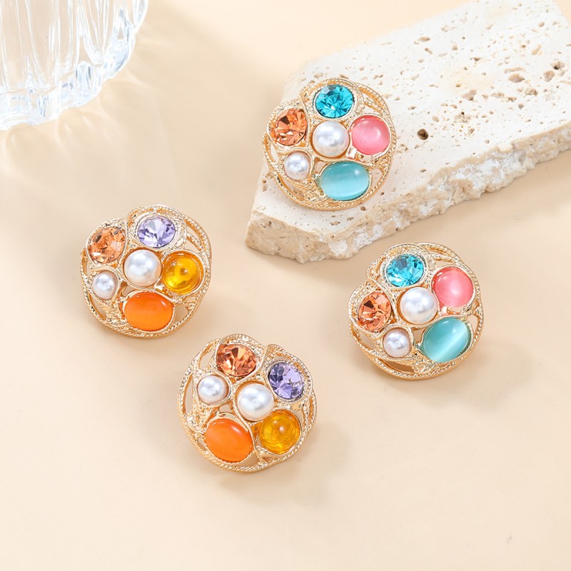 Diamond Pearl Flower Earrings Wholesalers