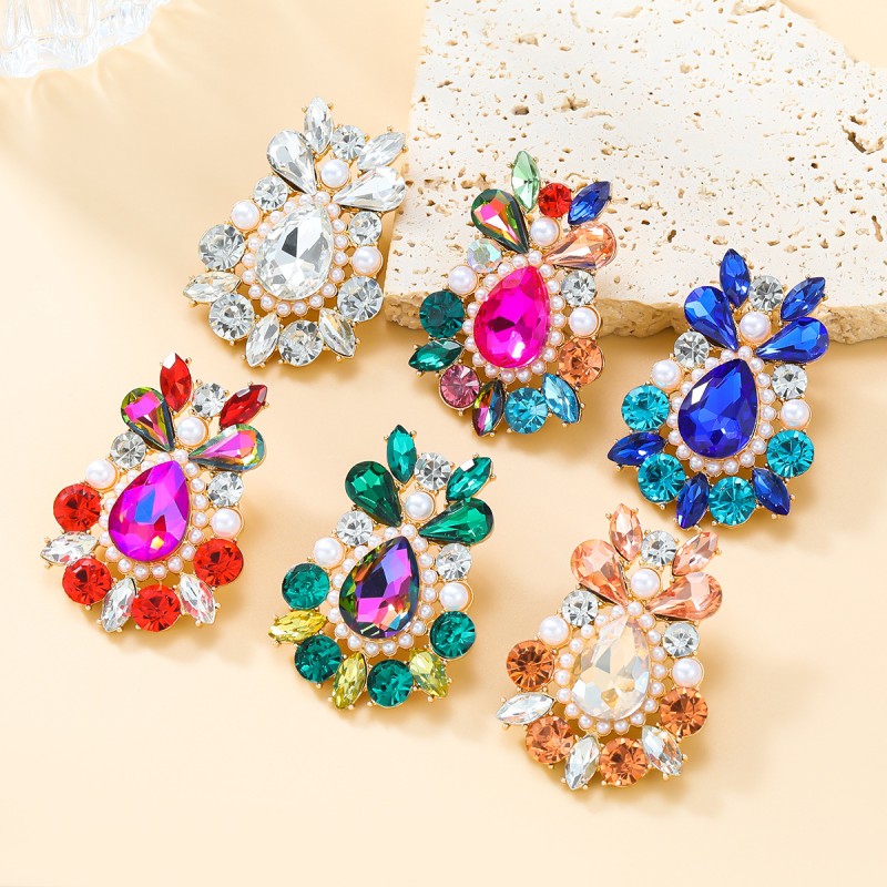 Full Diamond Pearl Earrings Wholesalers