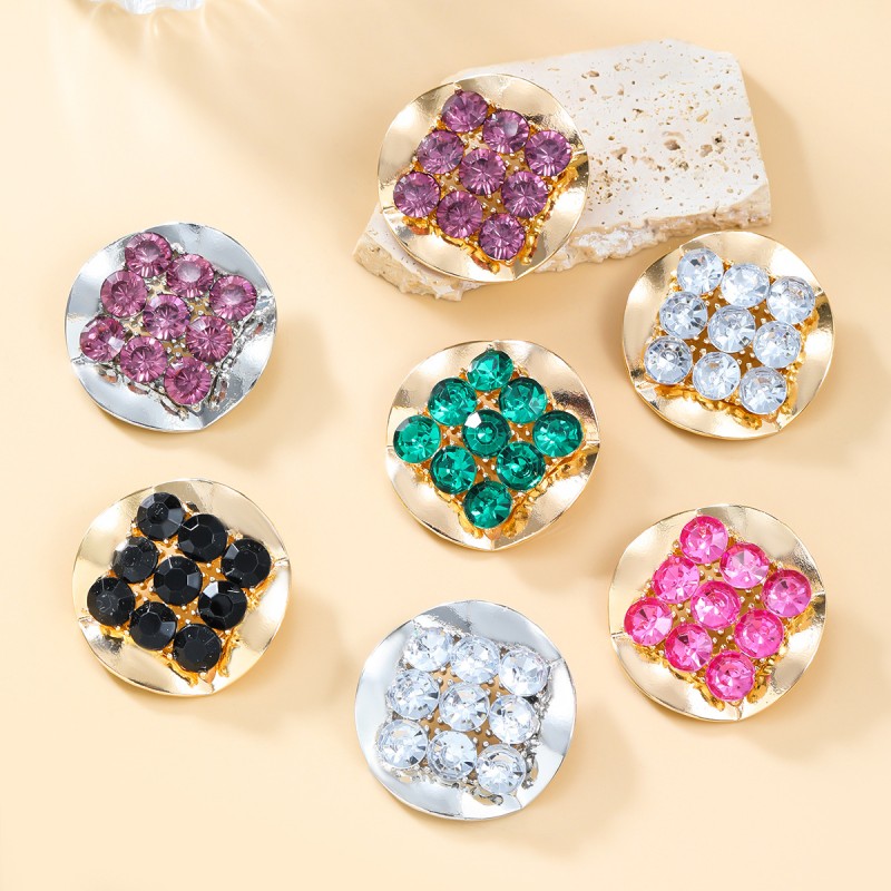 Round Full Diamond Earrings Wholesalers