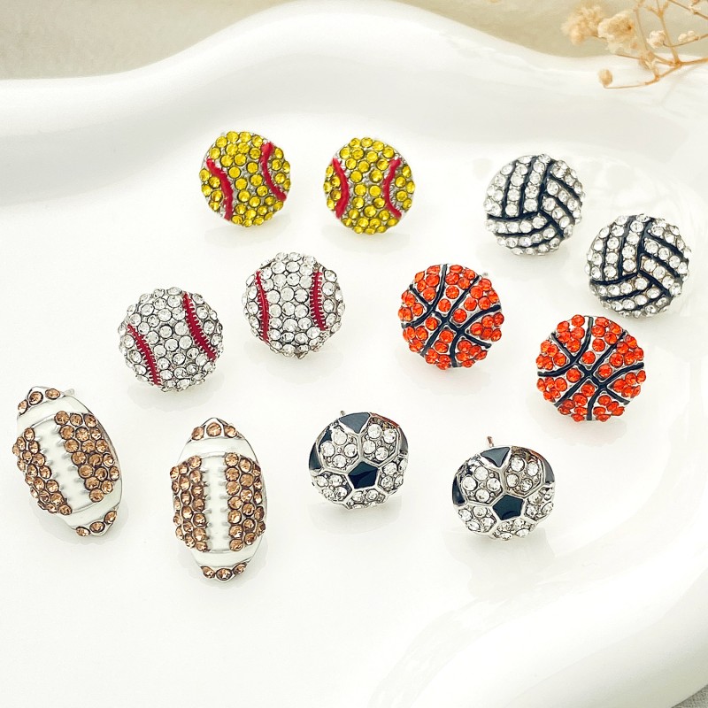 Diamond Ball Stud Earrings Wholesalers
