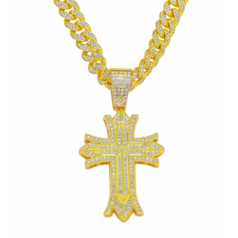 Full Diamond Cross Pendant Necklace Wholesalers