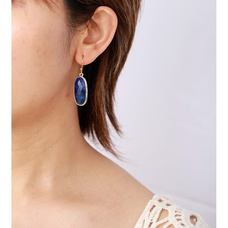 Oval Natural Stone Amethyst Pendant Earrings Wholesalers