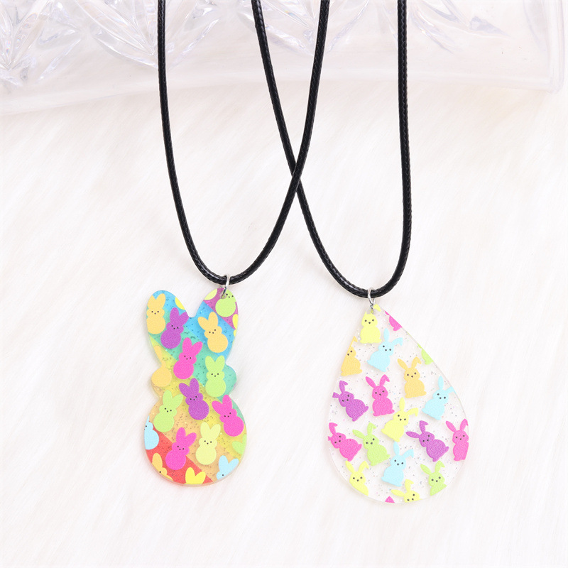 Easter Drop Shaped Rabbit Necklace Wholesalers