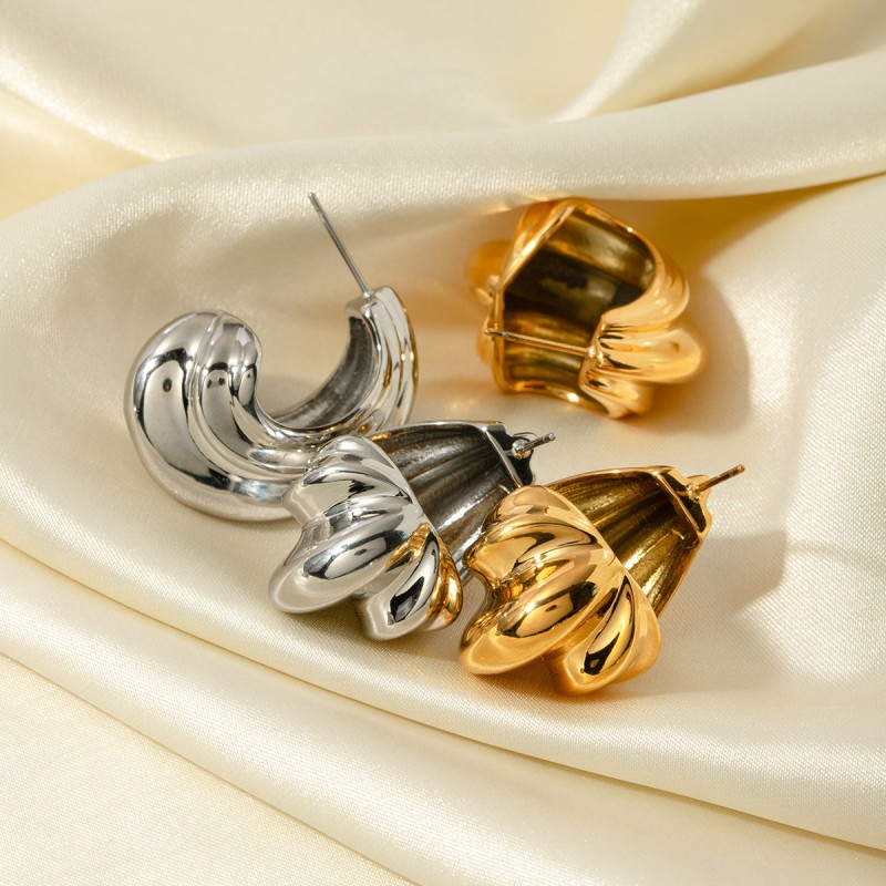 Stainless Steel C- Shaped Earrings Wholesalers