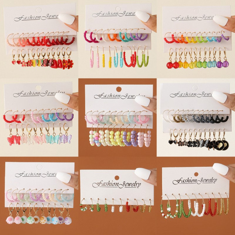 Love Butterfly Rice Beads Earrings Set Wholesalers