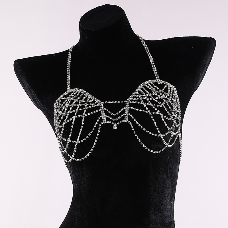Backless Wearing Diamond Chest Chain Wholesaler