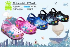 Cute clog with foxing for kids