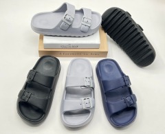 CUSTOM Men Women's Comfort Slides Adjustable Double Buckle Strap Waterproof EVA Flat Arch Support Sandals