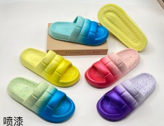 New Fashion Trend Women's Flat Bottom High Quality Cheap Price Colorful Painting Eva Slippers Women's Sandals