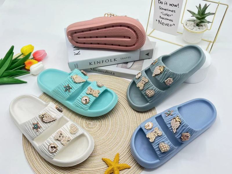 Factory New Design Custom Printing Eva Foam Slippers Footwear Women Sandals