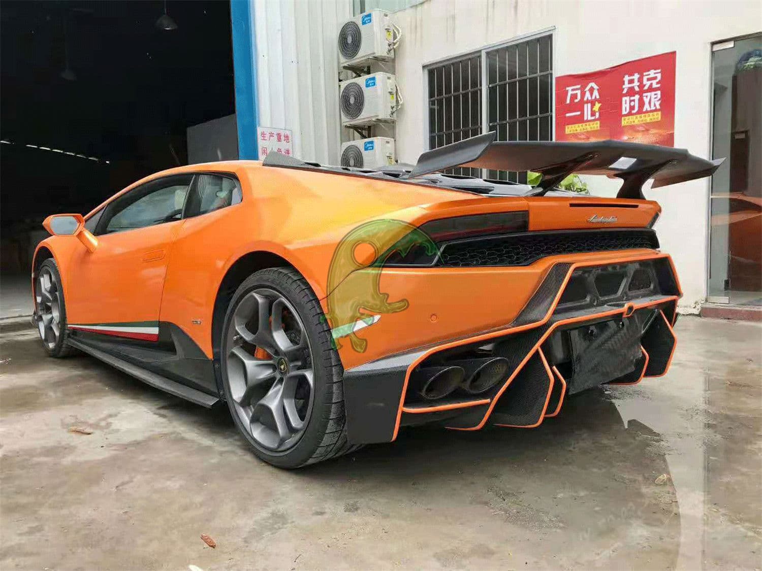 Dry Carbon Fiber Rear Spoiler GT Wing for Lamborghini Huracan LP610/LP580 - SpeedFreak Style