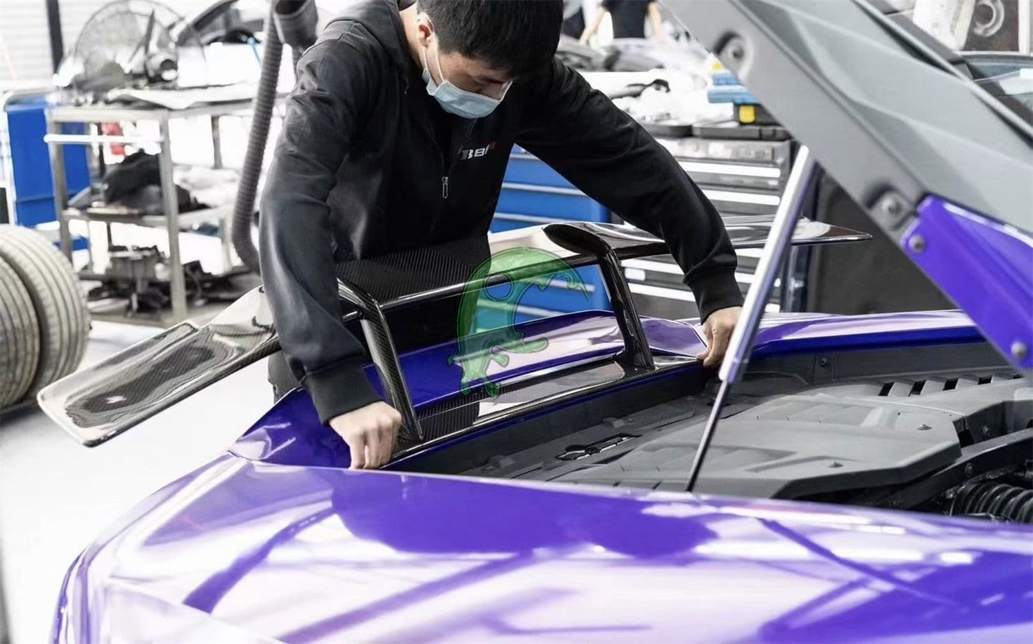 Novitec Style Dry Carbon Fiber Rear Spoiler Lamborghini Huracan EVO GT WING
