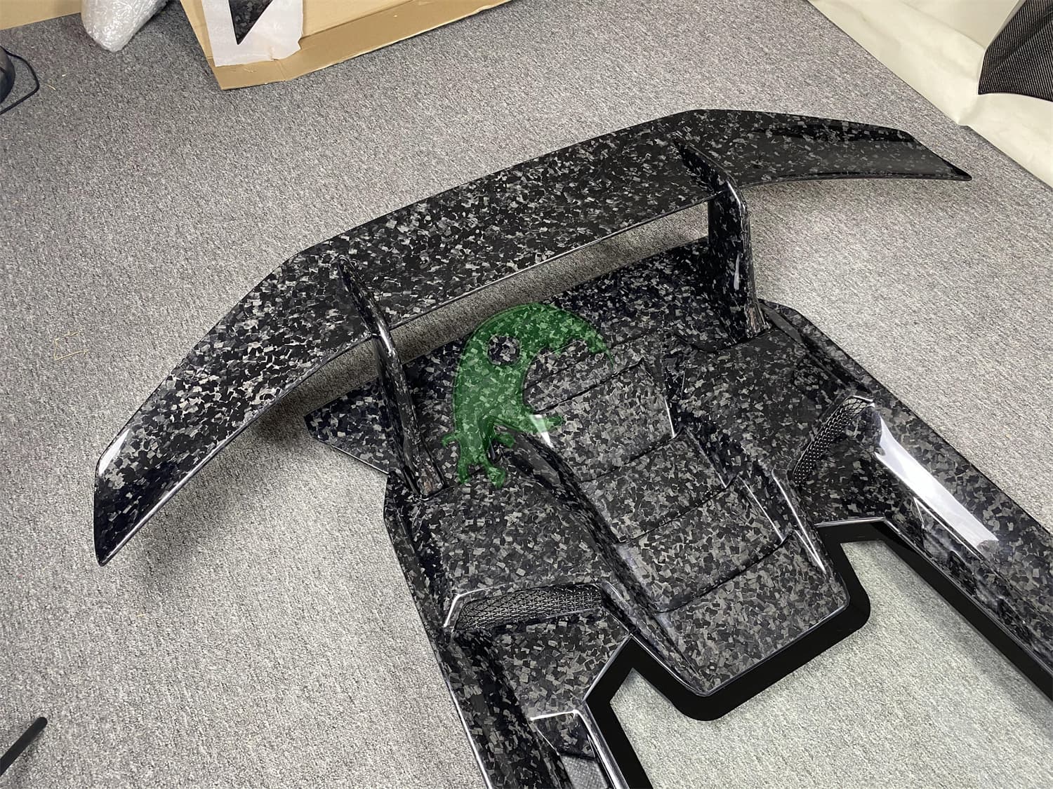 Forged Dry Carbon Fiber Rear Engine Cover & Lid & GT Spoiler Wing Set for Lamborghini Huracan LP610/LP580 - Performante Style