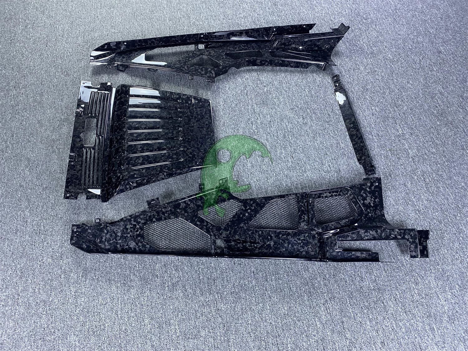 Dry Forged Carbon Fiber Engine bay Cover trim oem original Kit For Lamborghini Huracan LP610