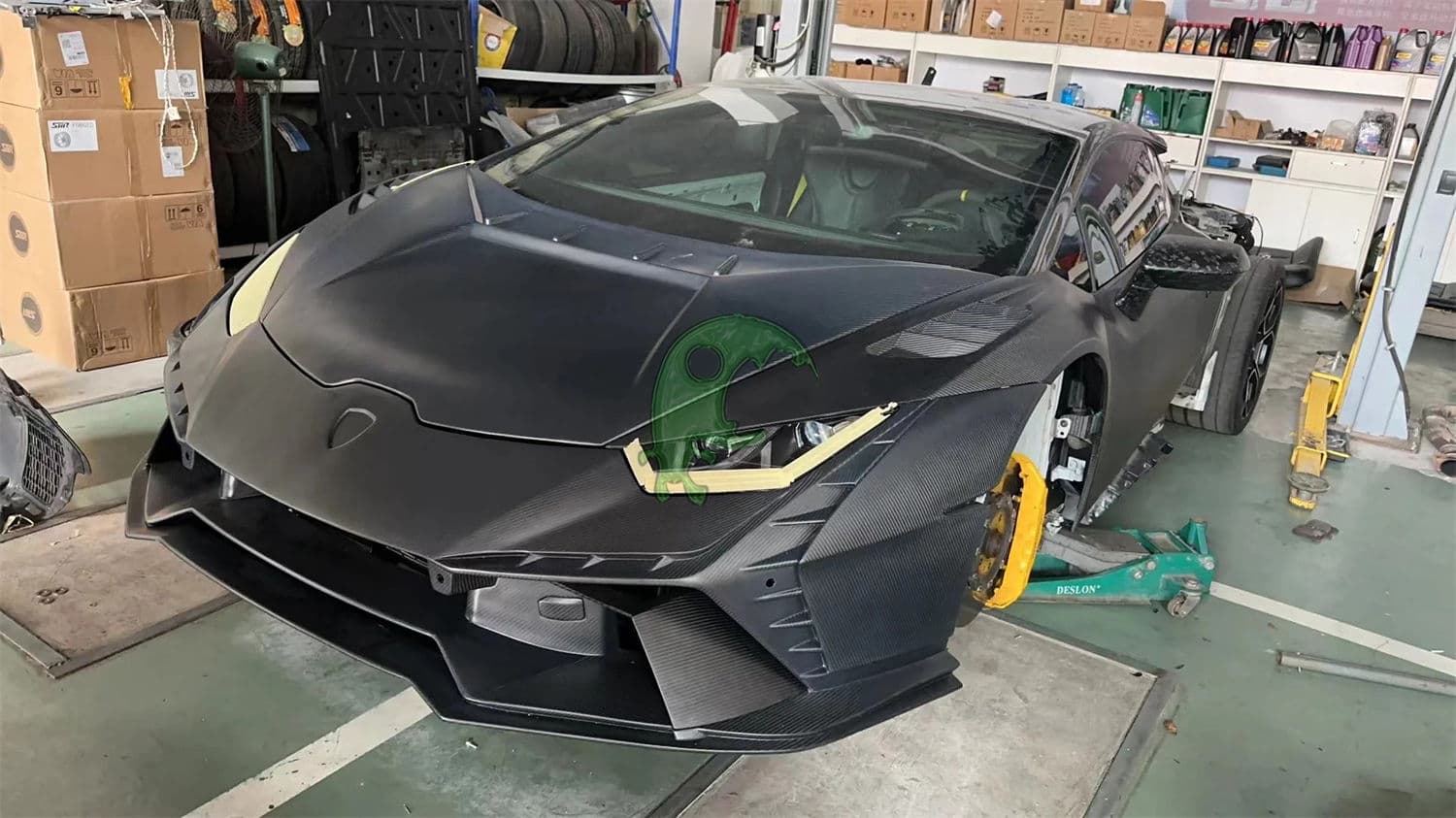 Tecnica Style Dry Carbon Fiber Front Hood For Lamborghini Huracan LP610 LP580 EVO bonnet cover