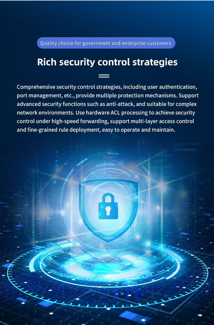 TOP-S5350-54TX Layer 3 switch support Rich security control strategies