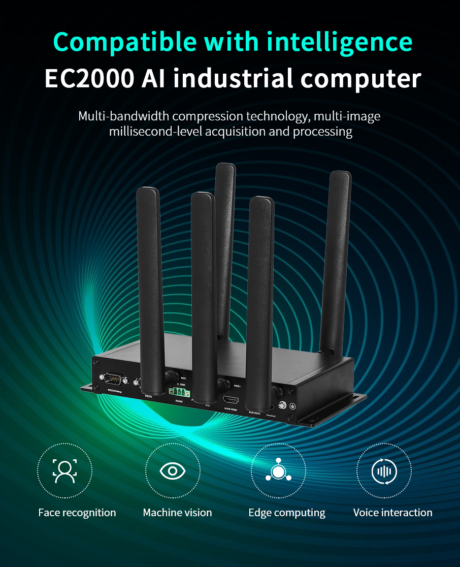 Compatible with intelligence EC2000 5G 4G Al industrial computer