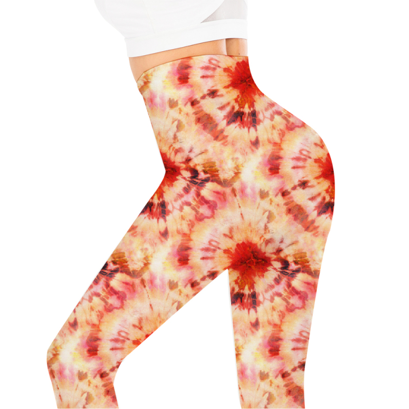 Colorful floral high waist leggings