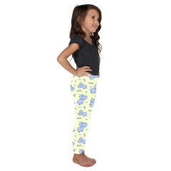 Hippo with light yellow bottom Kids Leggings